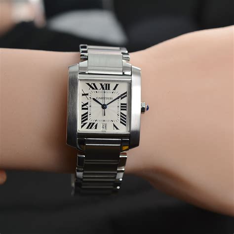 cartier ladies tank francaise watch|cartier tank francaise large automatic.